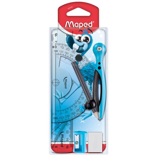 Maped Pulse 8 Parça Pergel Seti Mavi
