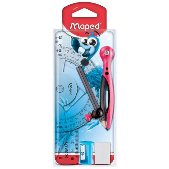 Maped Pulse 8 Parça Pergel Seti Pembe