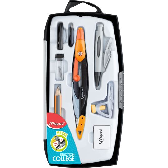 Maped 8 Parça Pergel Seti Turuncu