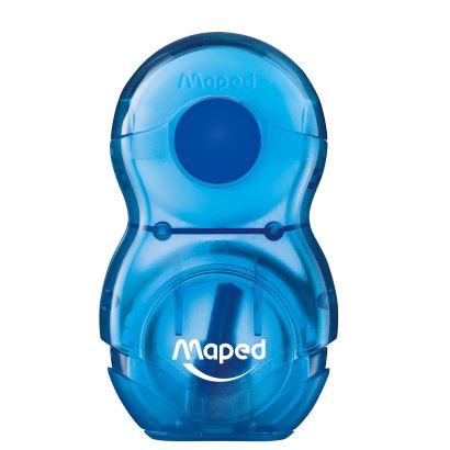 Maped Şeffaf Hazneli Silgili Kalemtıraş Mavi