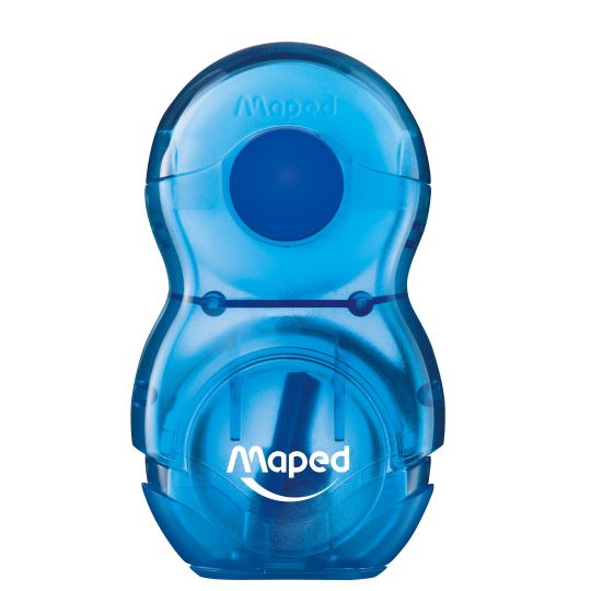 Maped Şeffaf Hazneli Silgili Kalemtıraş Mavi