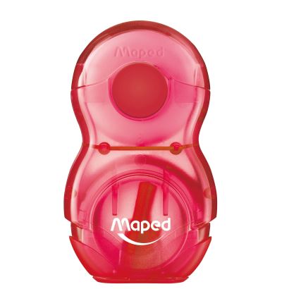 Maped Şeffaf Hazneli Silgili Kalemtıraş Pembe