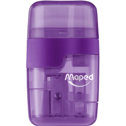 Maped Connect Çift Gözlü Hazneli Silgili Kalemtıraş Mor