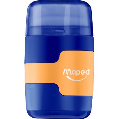 Maped Connect Çift Gözlü Hazneli Silgili Kalemtıraş Mavi