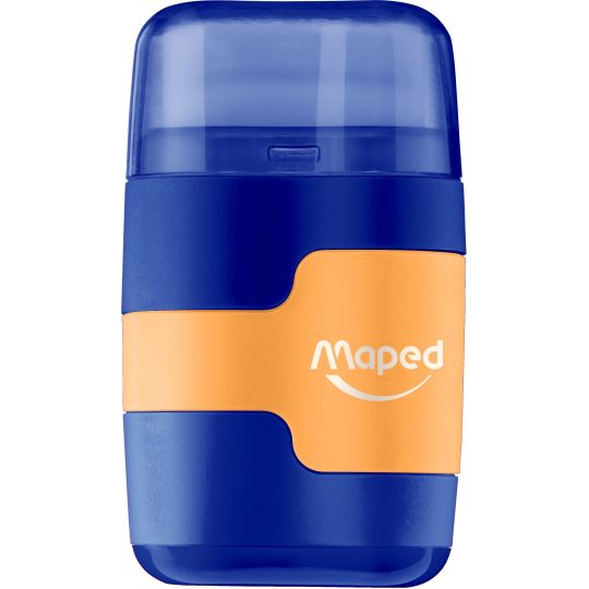 Maped Connect Çift Gözlü Hazneli Silgili Kalemtıraş Mavi