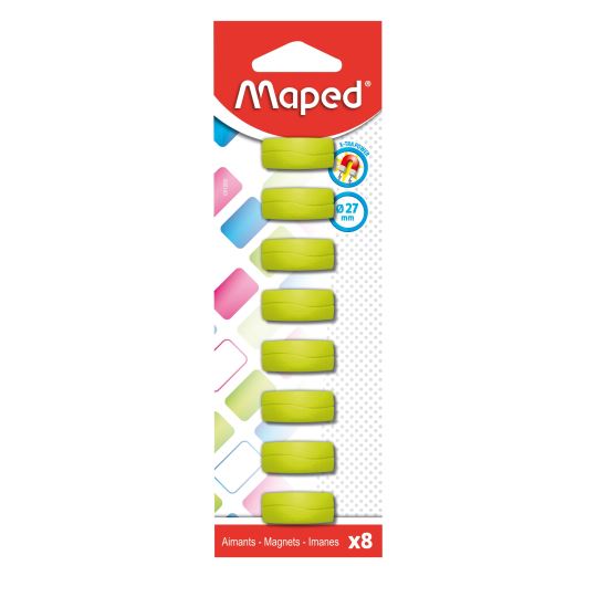 Maped 8'li Mıknatıs 27mm Yeşil