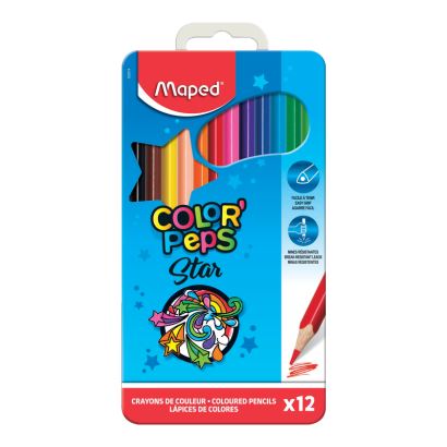 Maped Color'Peps 12 Renk Kalem Boya Metal Kutuda