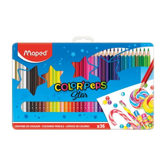 Maped Color'Peps 36 Renk Kalem Boya Metal Kutuda