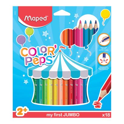 Maped Color'Peps 18 Renk Jumbo Kalem Boya