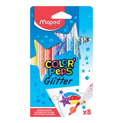 Maped Color'Peps 8 Renk Simli Keçeli Kalem