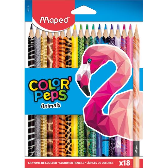 Maped Color'Peps Animals Kuru Boya Kalemleri 18 Renk