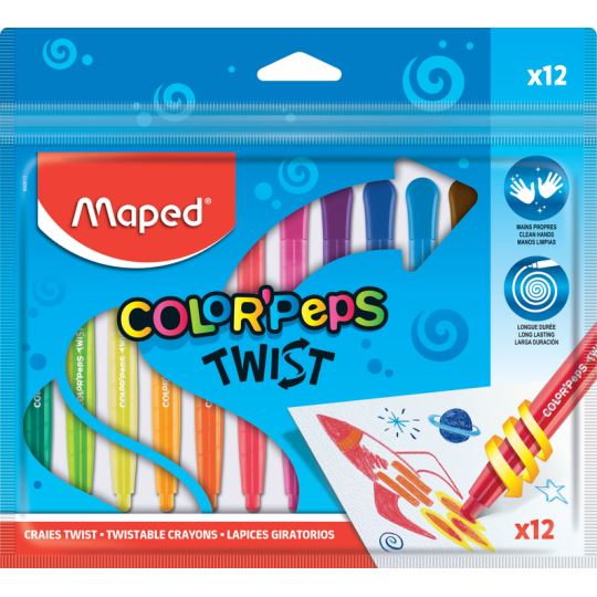 Maped Color'Peps Çevirmeli Mum Boya 12 Renk
