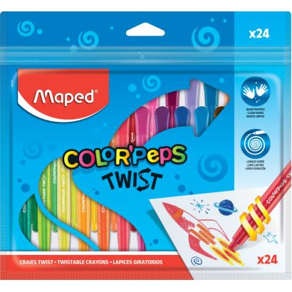 Maped Color'Peps Çevirmeli Mum Boya 24 Renk