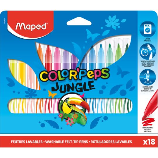 Maped Color'Peps Jungle Keçeli Kalem 18 Renk