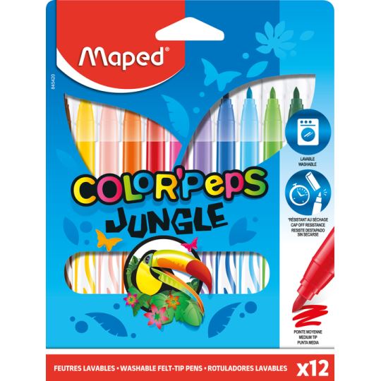 Maped Color'Peps Jungle Keçeli Kalem 12 Renk