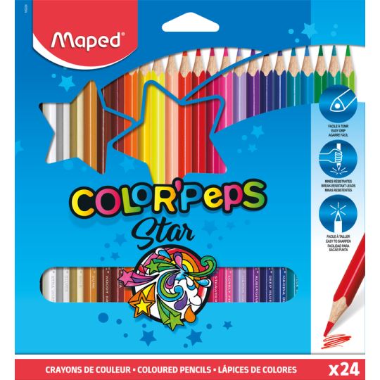 Maped Color'Peps Star Kuru Kalem Boya 24 Renk