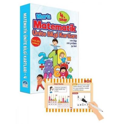 Martı 4. Sınıf Matematik Ünite Bilgi Kartları Yaz Sil Kalemli 7