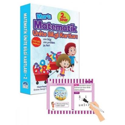 Martı 2. Sınıf Matematik Ünite Bilgi Kartları Yaz Sil Kalemli 0