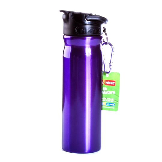 Mİkro Çelik Termos 500ML Mor