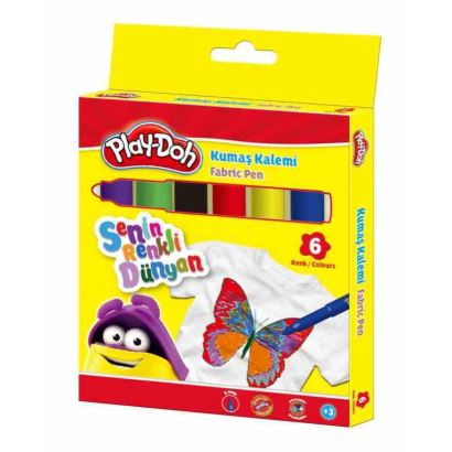 Play-Doh  Kumaş Kalemi Seti 6 Renk