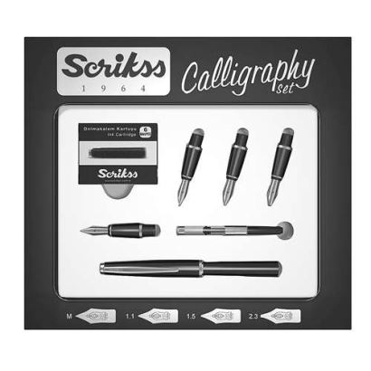 Scrikss Calligraphy Set Siyah Dolma Kalem