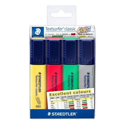 Staedtler Textsurfer Classıc Pastel Fosforlu Kalem 4'lü Set Pastel