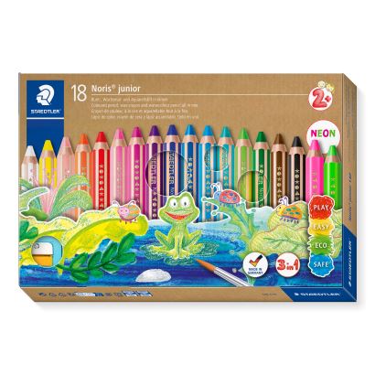 Staedtler Noris JR 3ü 1 Arada Kalem Boya Seti 18 Renk