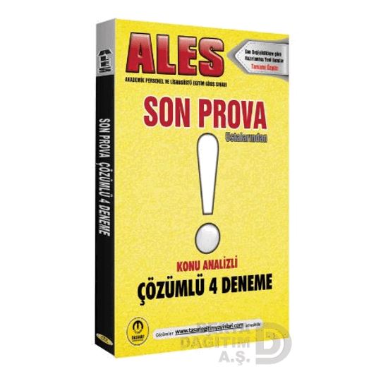 Tasarı - ALES Son Prova 4 Çözümlü Deneme