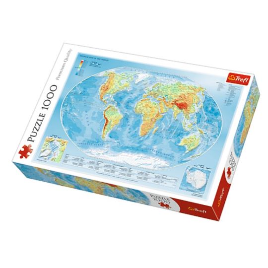 Trefl Physical Map Of The World 1000 Parça Puzzle