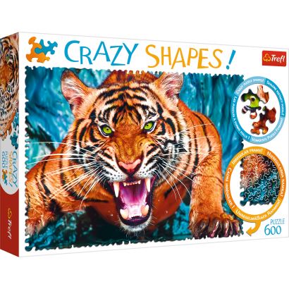 Trefl Facing a Tiger 600 Parça Crazy Shapes