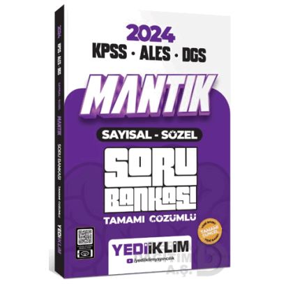 Yediiklim / Kpss Ales Dgs 2024 Mantık (say.söz) Soru Bankası