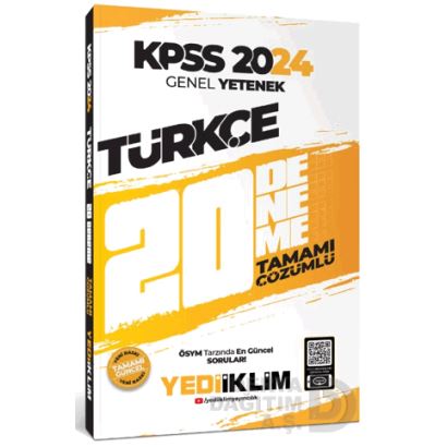 Yediiklim / Türkçe Kpss 2024 Gkültür 20 Deneme